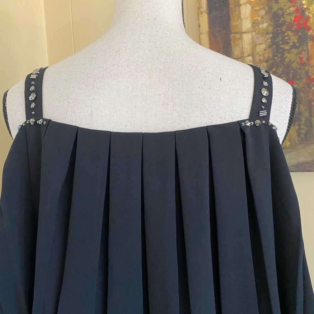 New Ted Baker Embellished Pleated Tiered Dress - Picture 6 of 15
